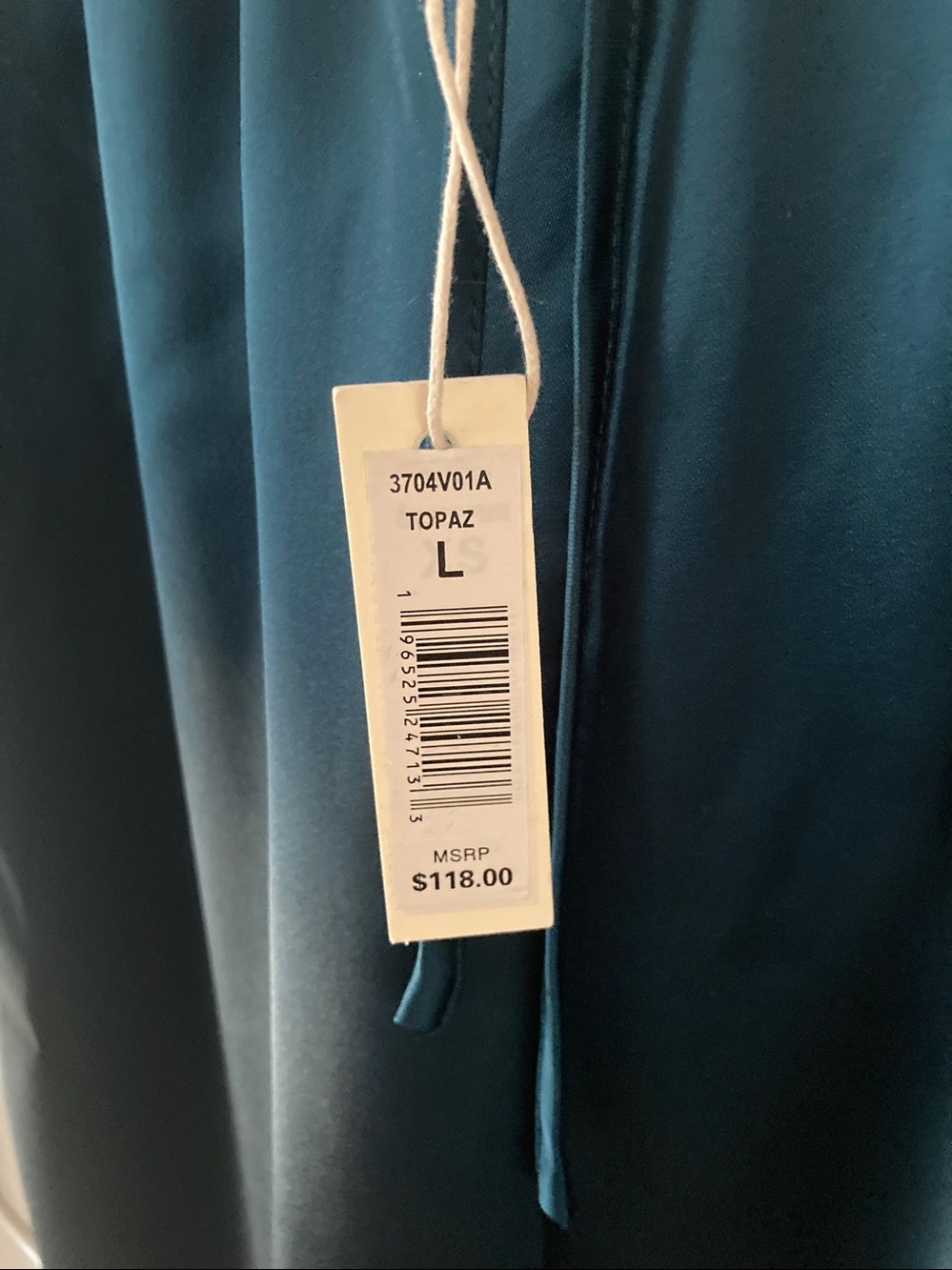 Teal Wide-Leg Satin Max Studio NWT and Pockets - Picture 4 of 9